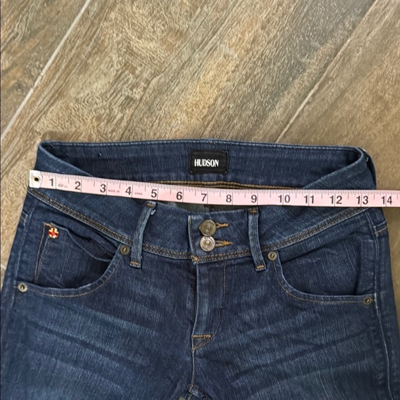 Hudson Collin Jeans Blue Skinny Denim with Subtle Fading - Picture 6 of 9